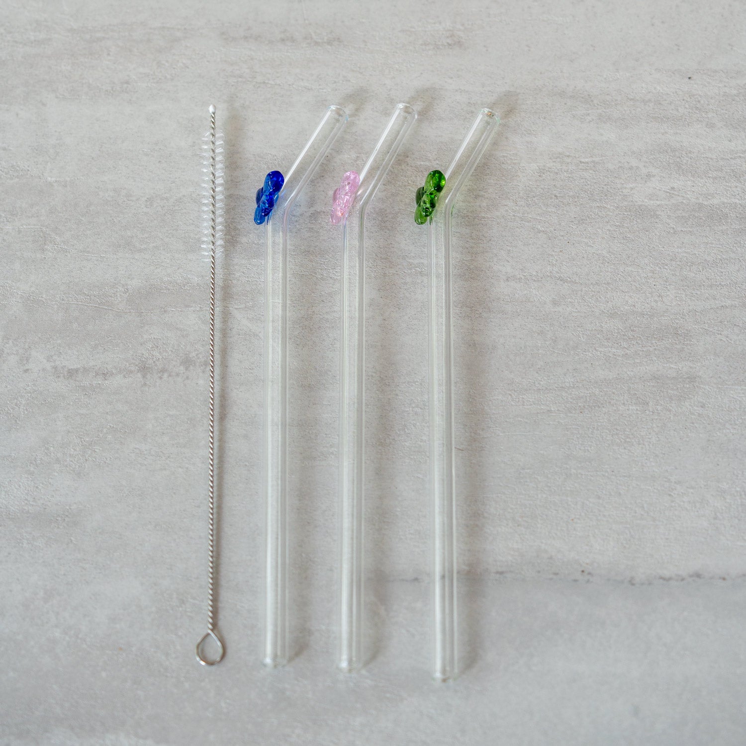 Glas-Strohhalme »Schleifchen« (3er-Set)