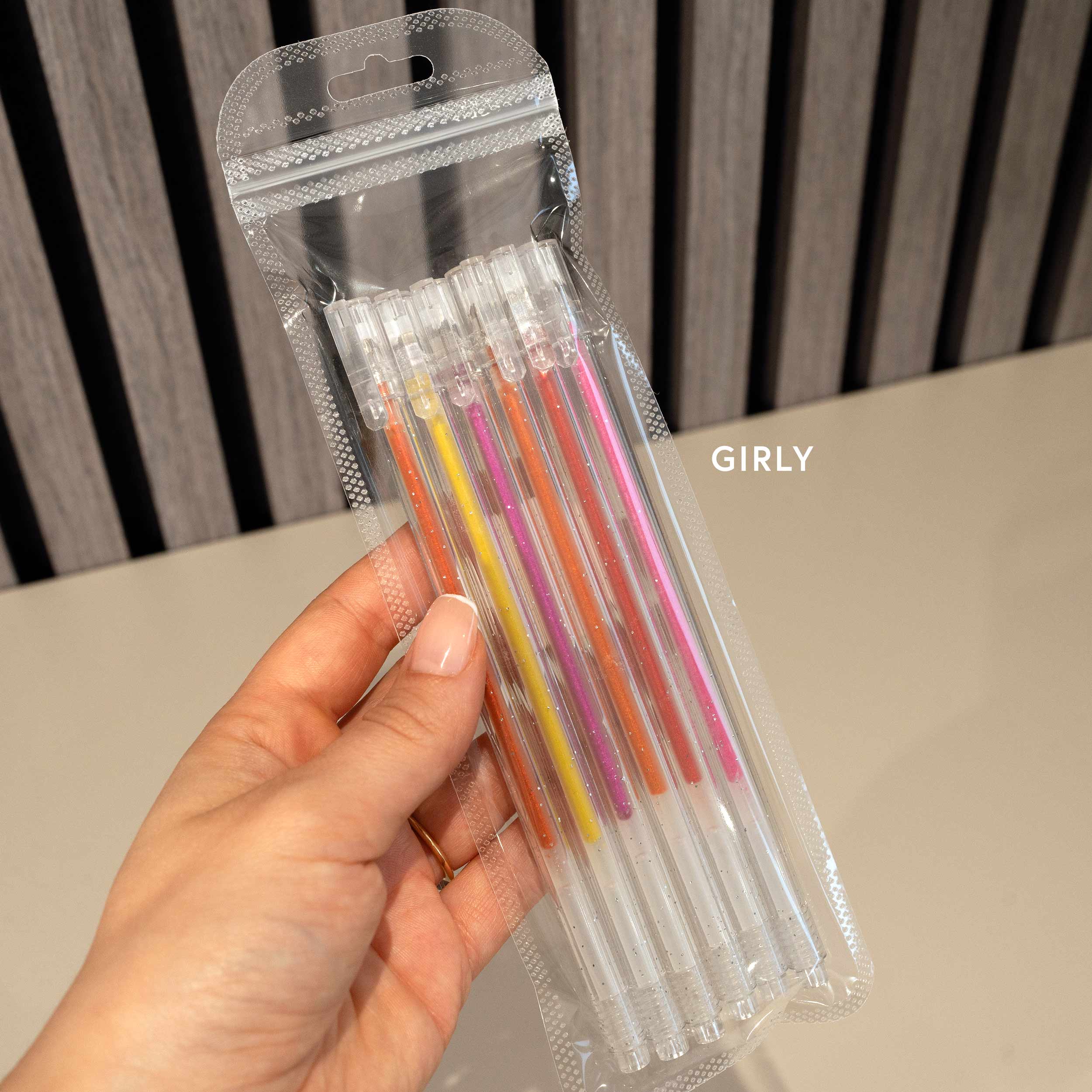 Glitzer-Gelstifte im Set (6 Stifte pro Set)