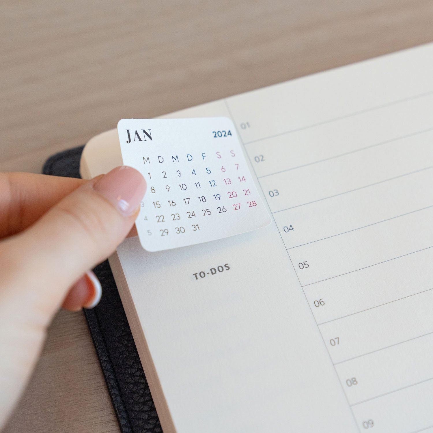Datierte Kalender-Sticker