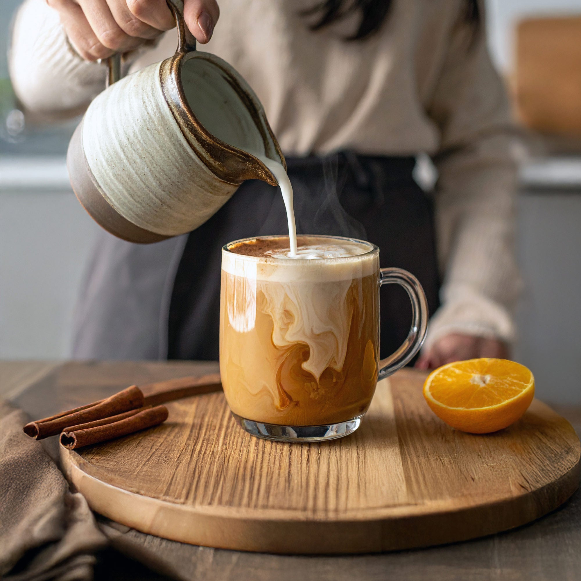 Milder indischer Gewürz-Tee »Chai Latte« (ohne Chili)