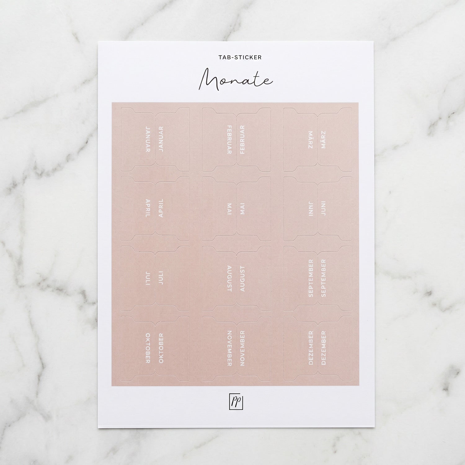 Tab-Sticker »Monate« (A5)