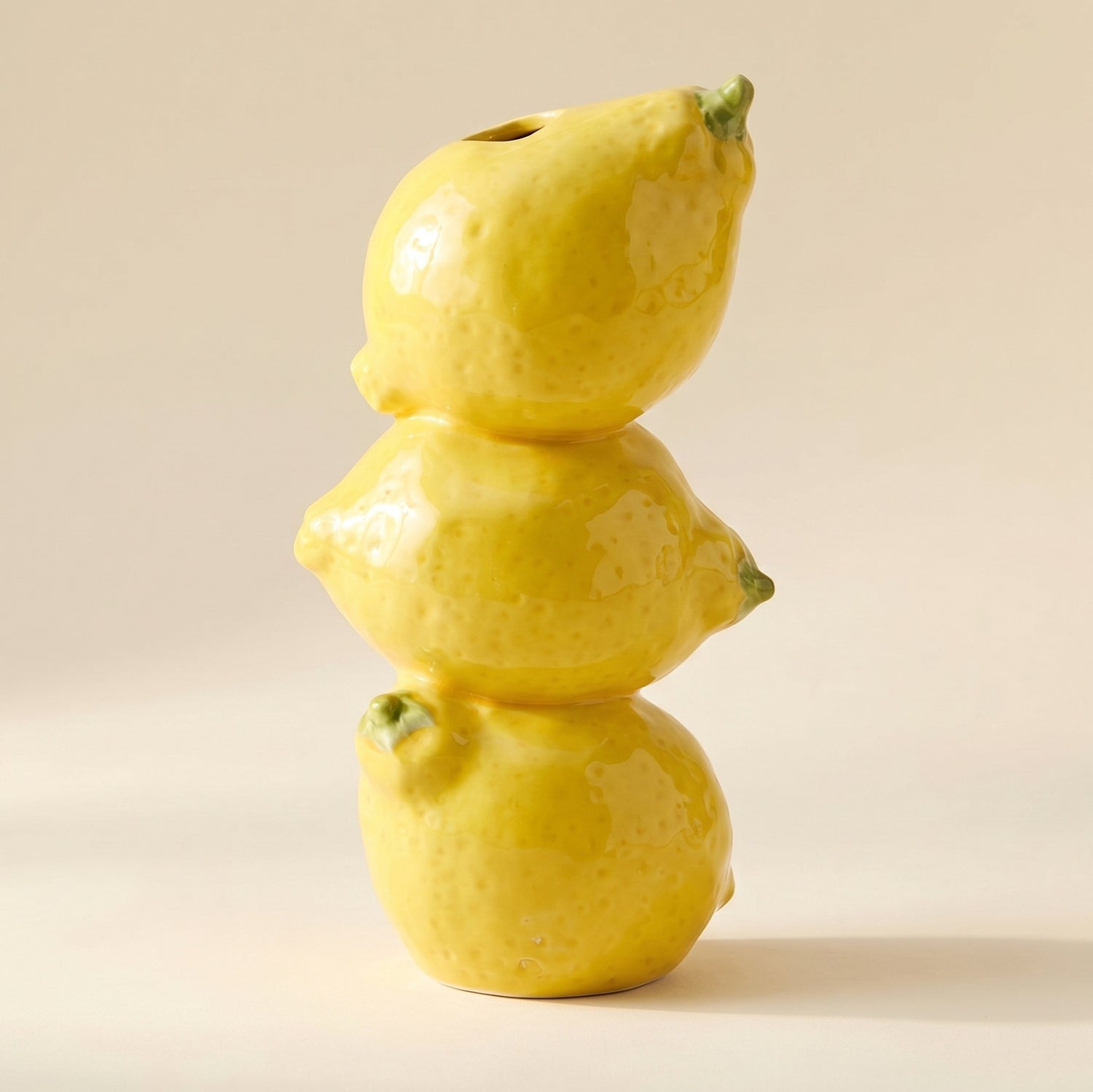 Handbemalte Steingut-Vase »Lemon Tower«