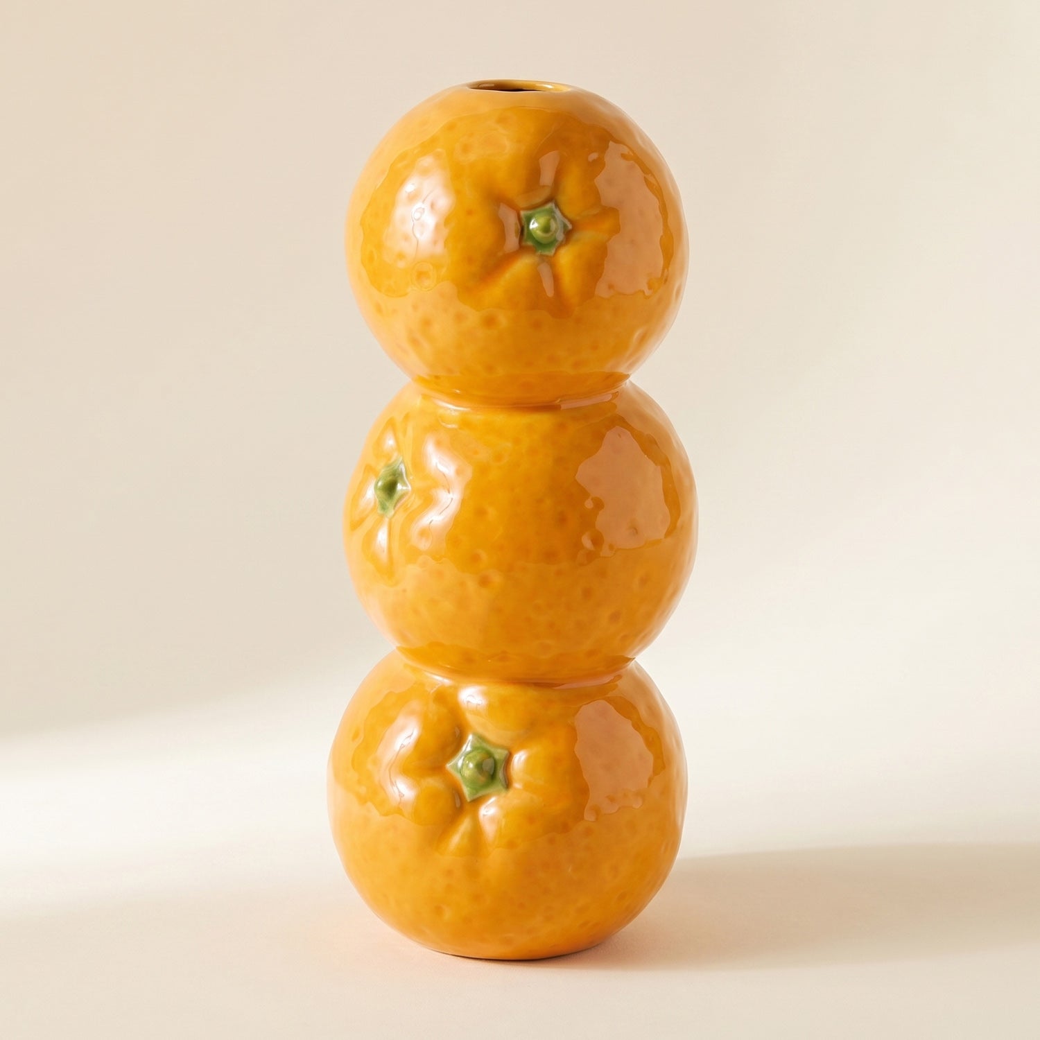 Handbemalte Steingut-Vase »Orange Tower«