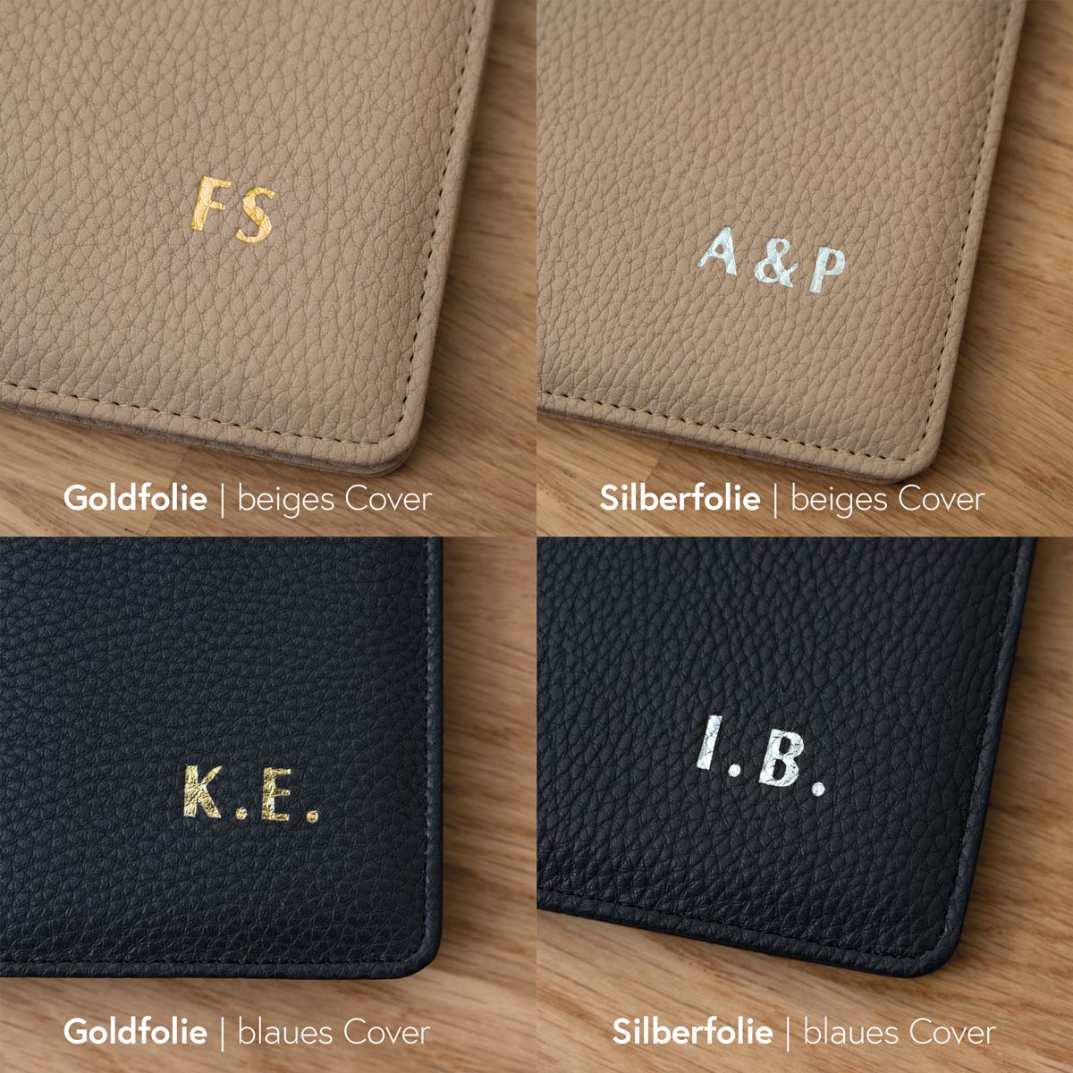 Buchhülle mit horizontaler Prägung