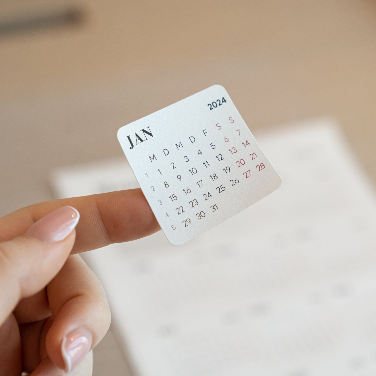 Datierte Kalender-Sticker