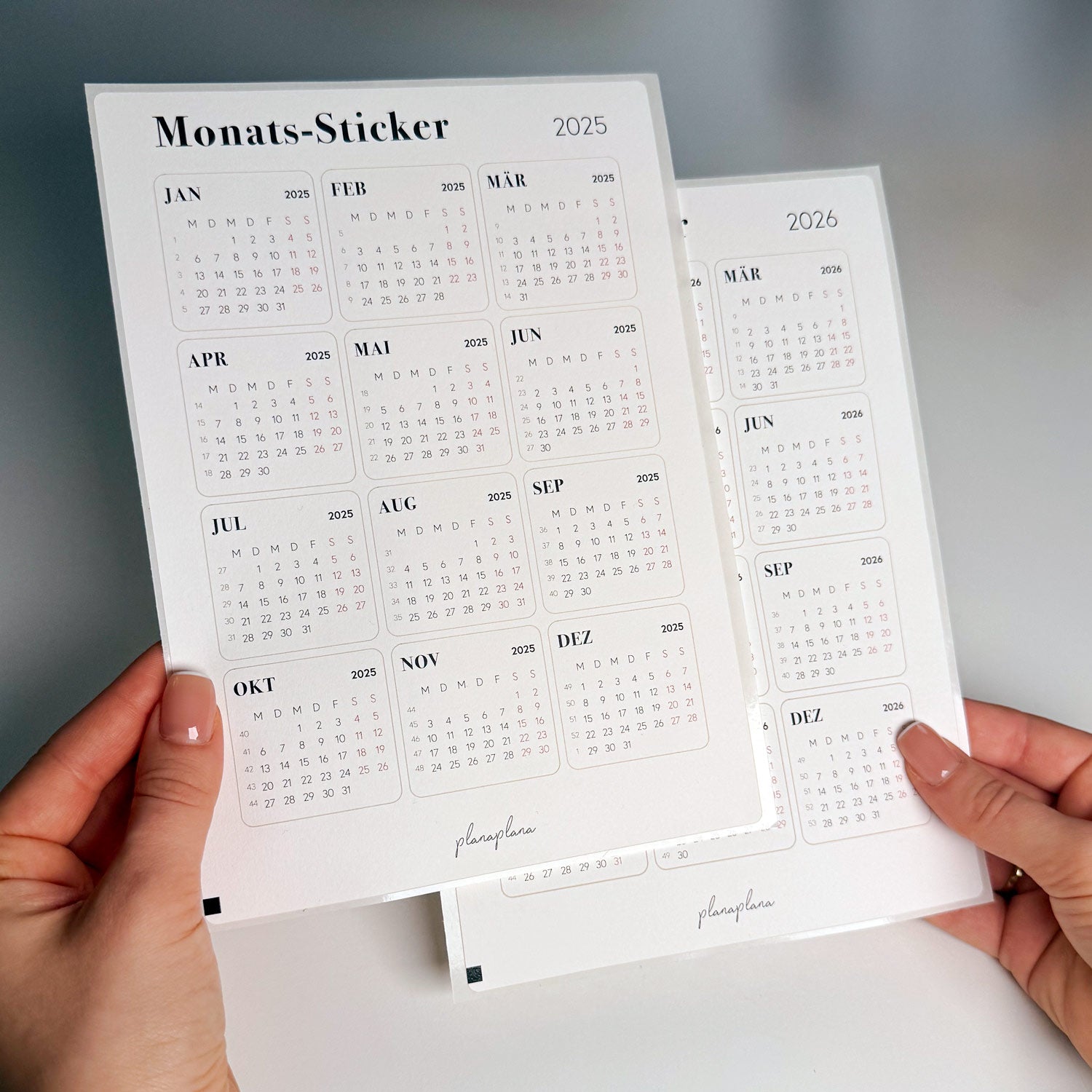 Datierte Kalender-Sticker