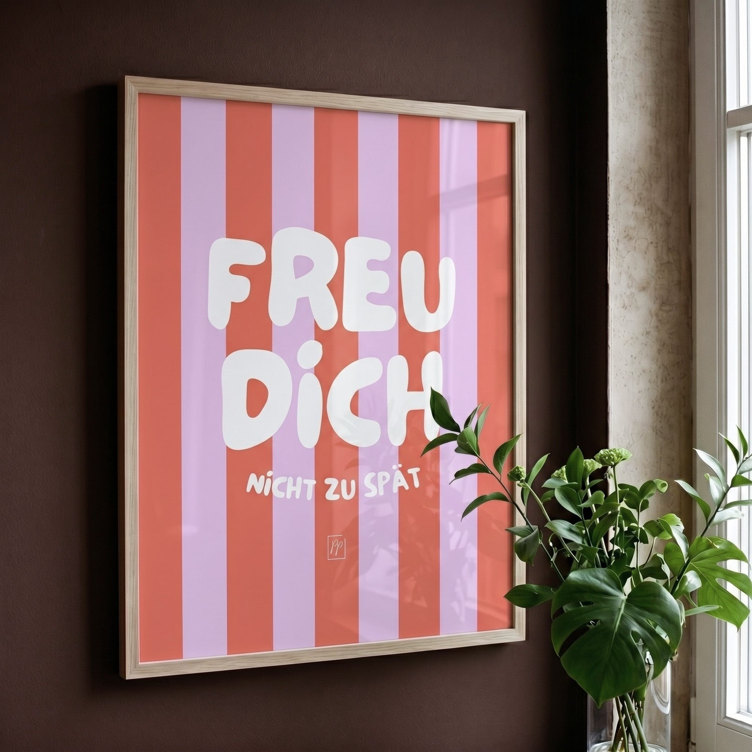 Fine Art Leinenstoff-Poster "Freu dich nicht zu spät" 50x70 cm