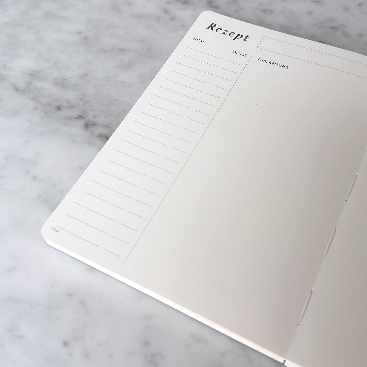 Rezeptbuch zum Ausfüllen