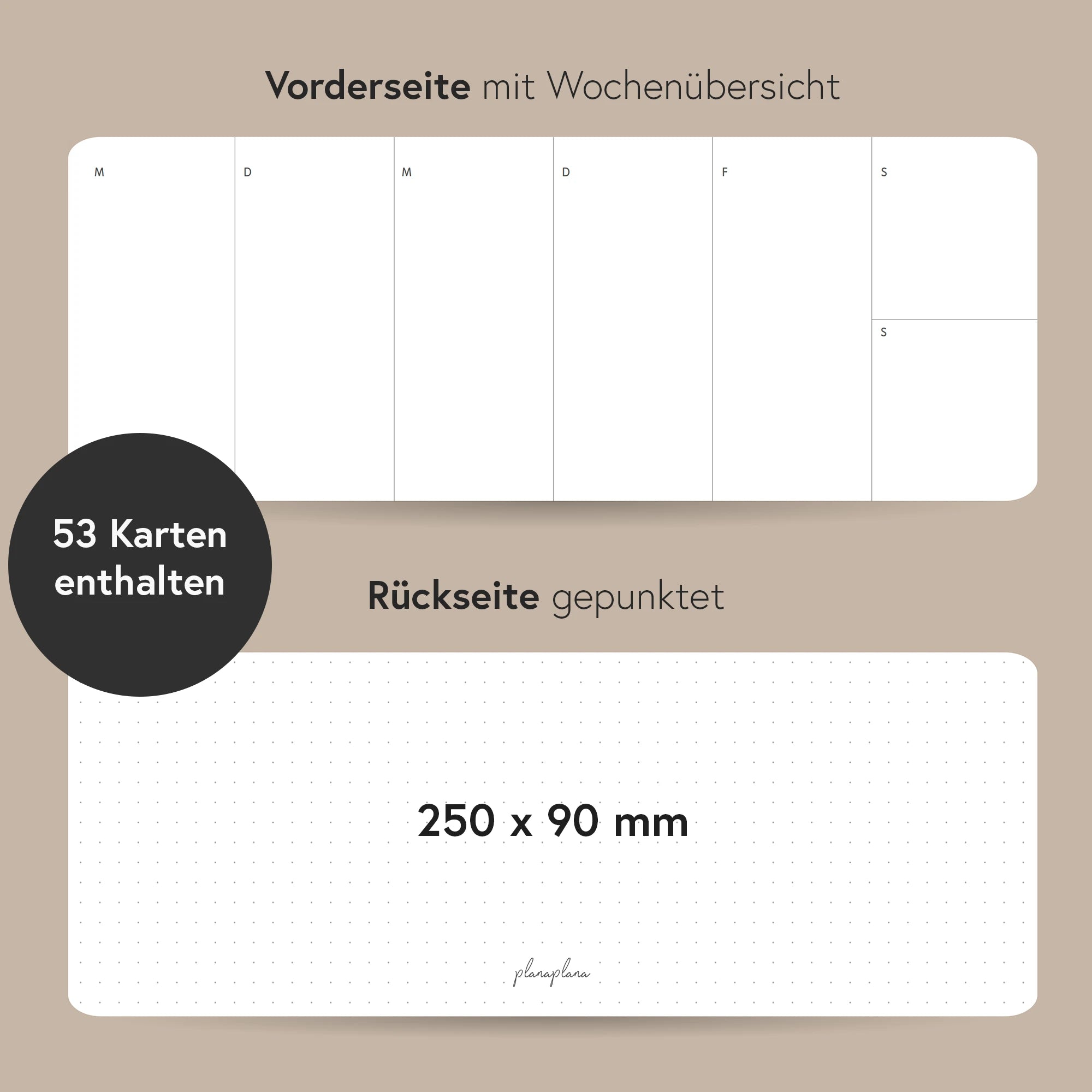 Desk Planner (Tischkalender mit Holzsockel)