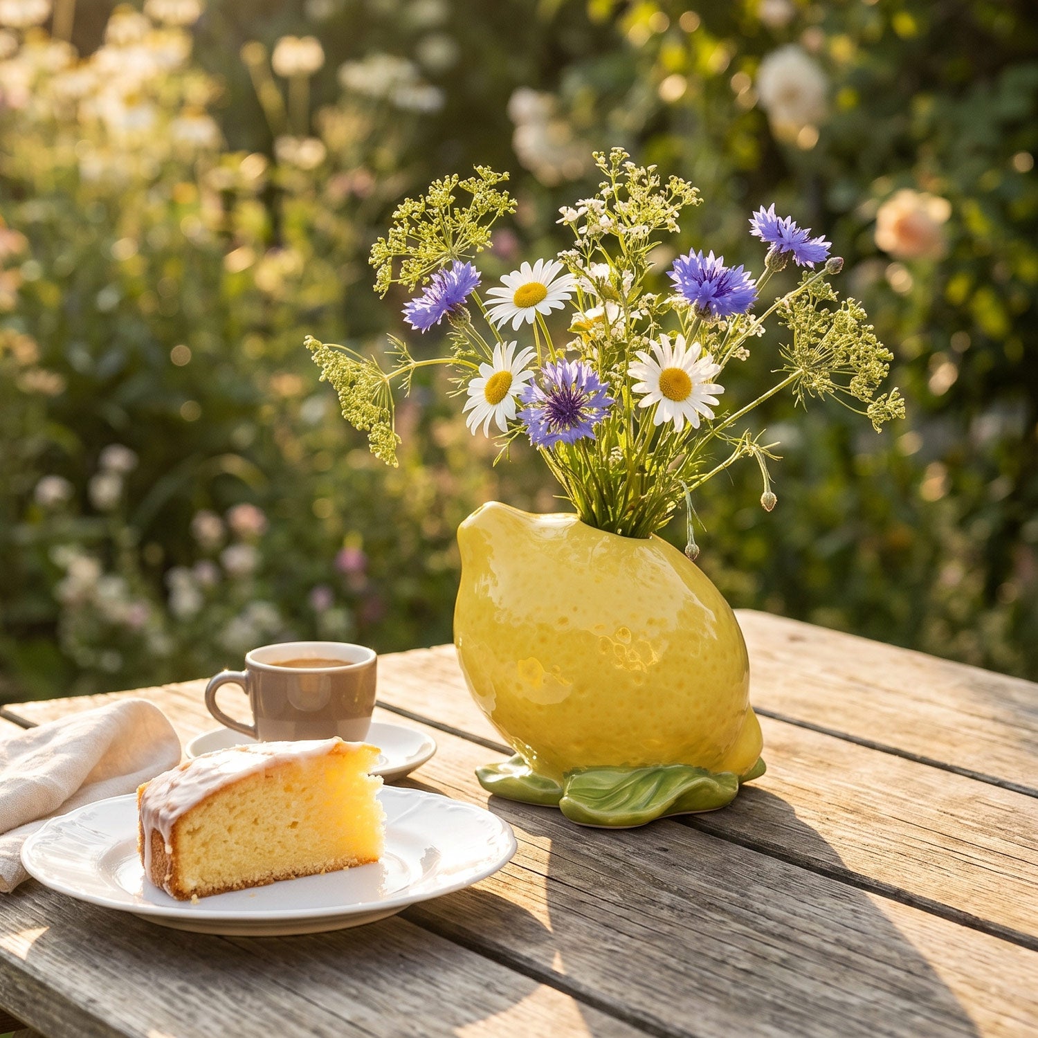 Handbemalte Steingut-Vase »Lemon«