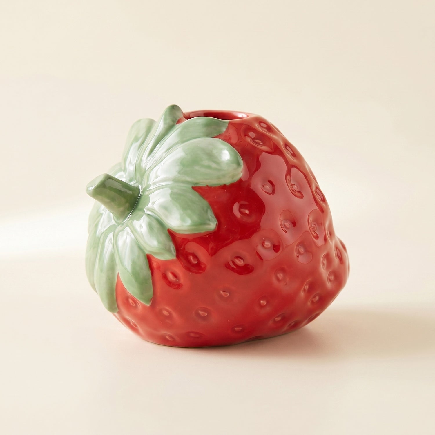Handbemalte Steingut-Vase »Strawberry«