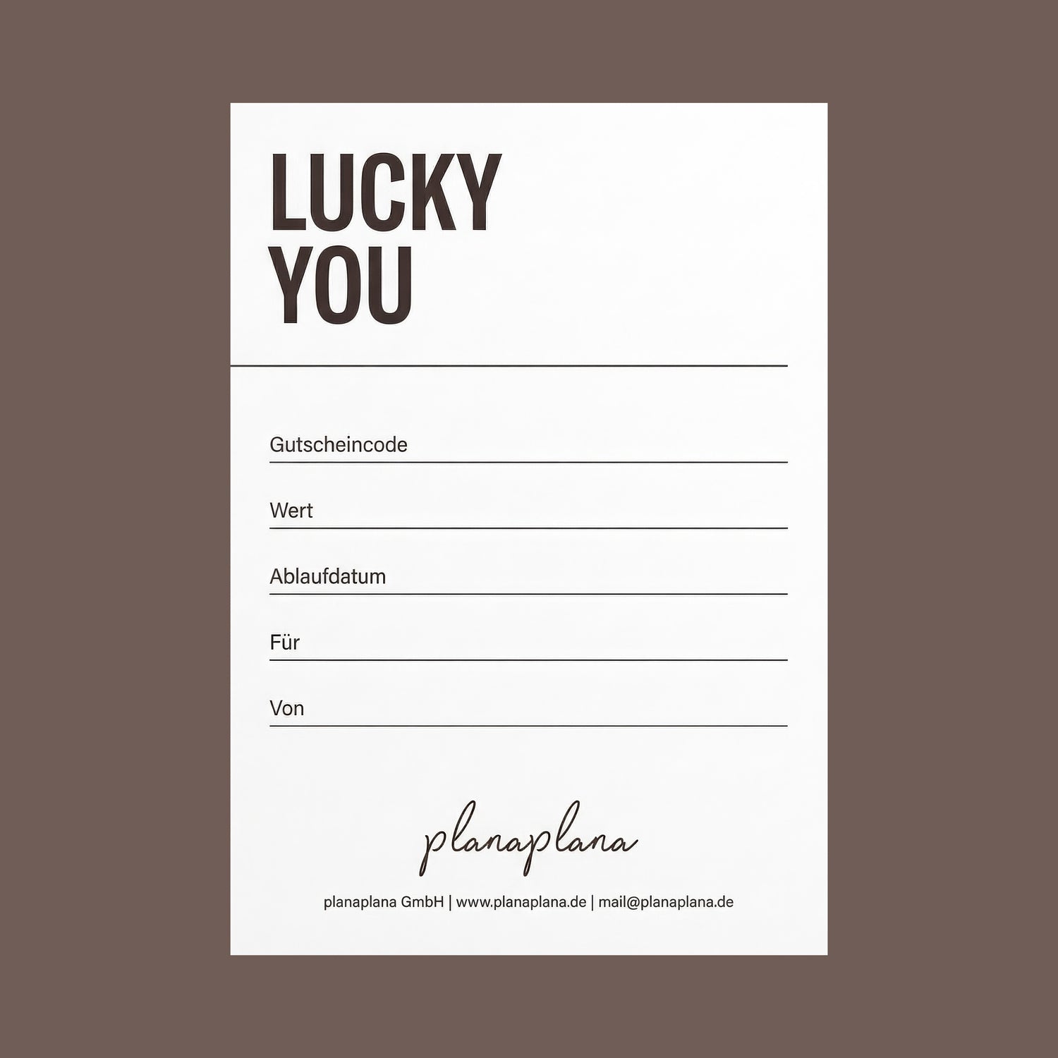 planaplana Gutschein ✨ (digital zum Ausdrucken)