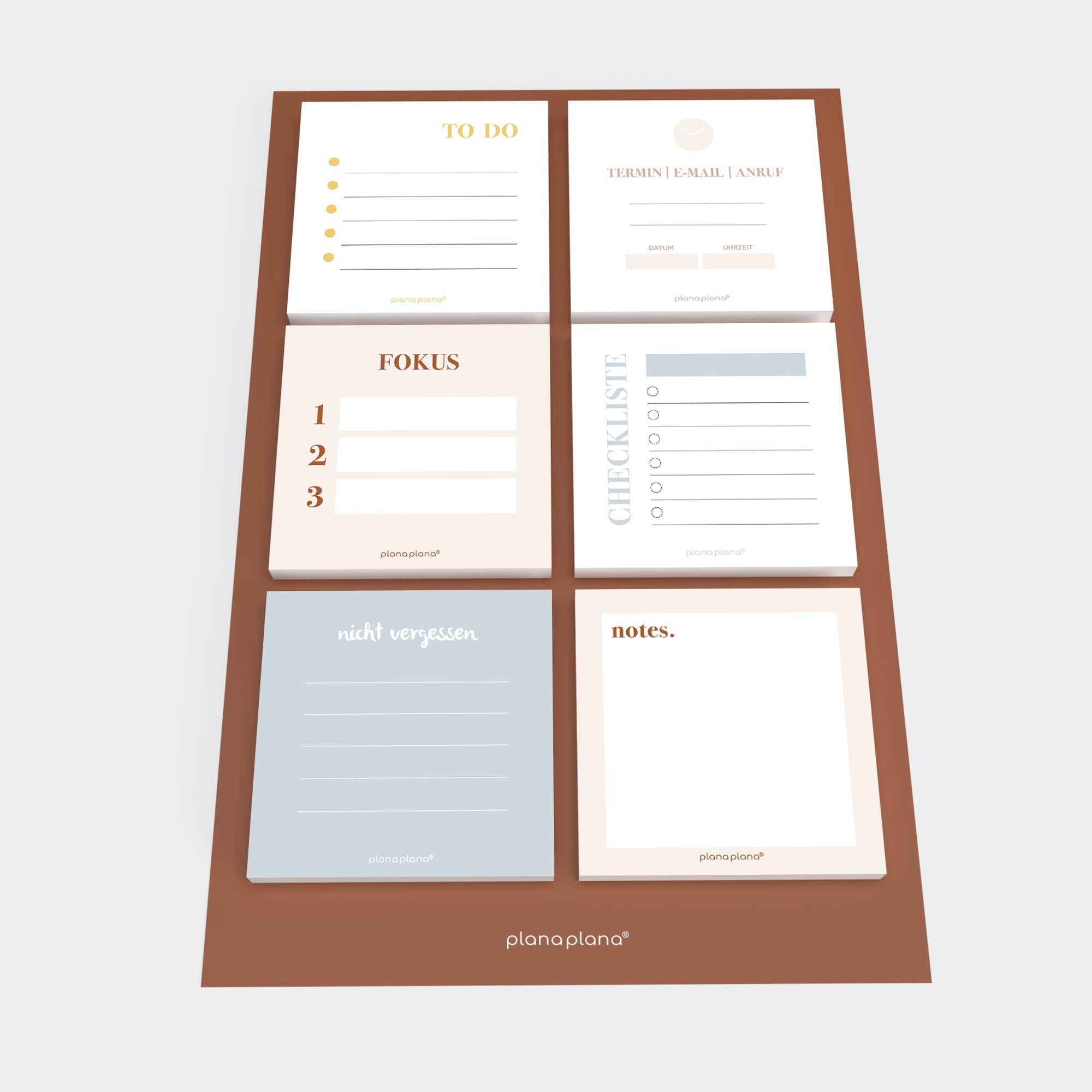 Sticky Notes – Design-Haftnotizen im 6er-Set – planaplana